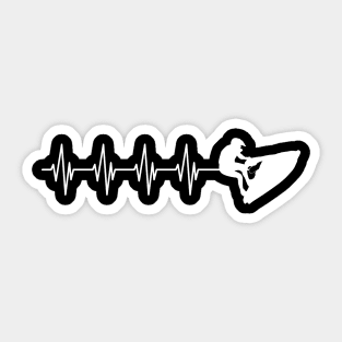 Jet Ski Heartbeat Sticker